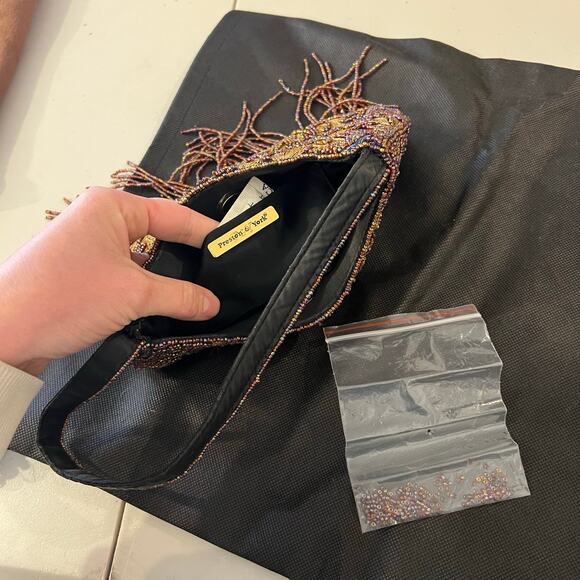 Preston & York Colorful Hand Beaded Floral Tassel Fringe Shoulder Bag NEW - Picture 2 of 16